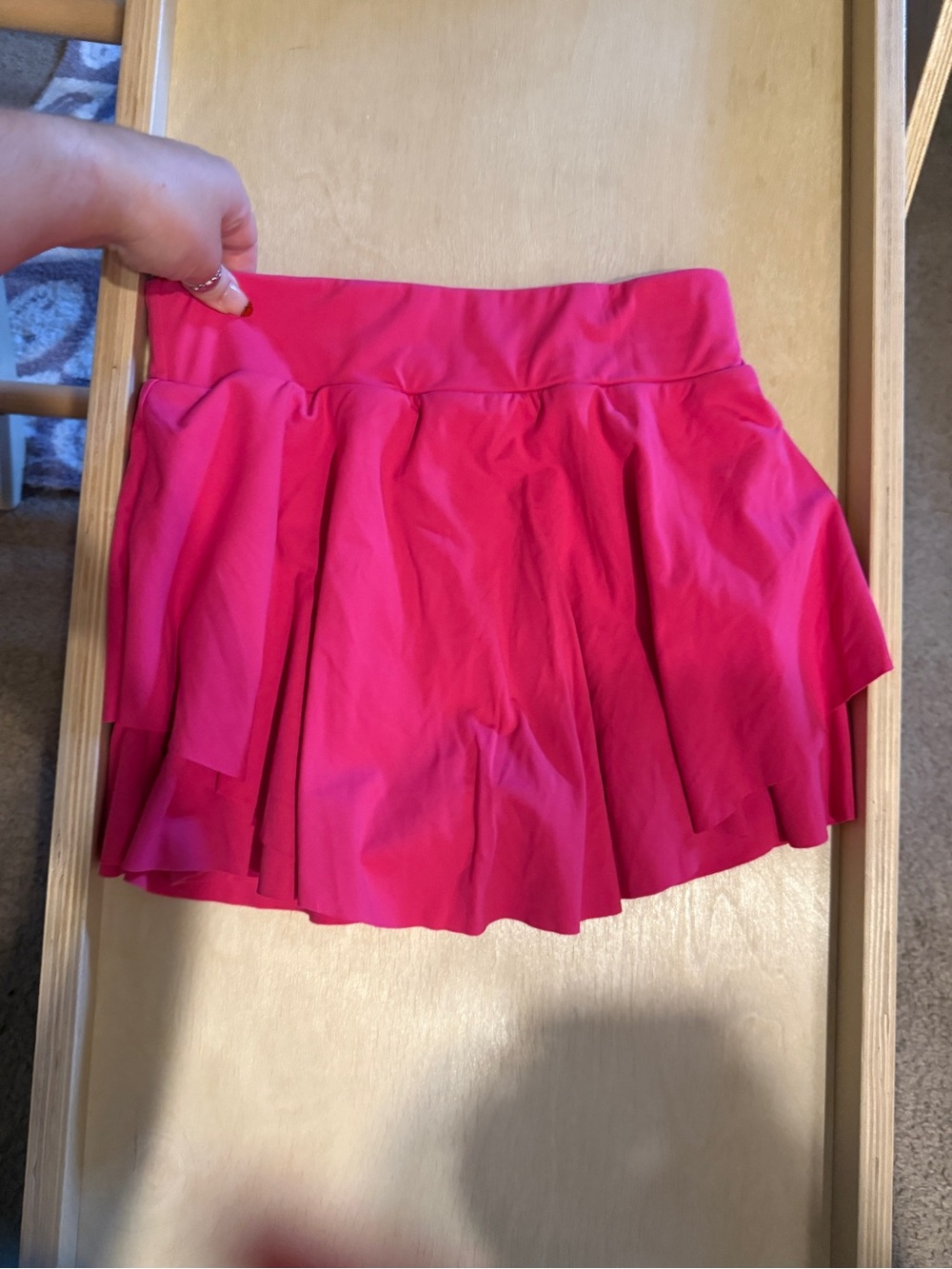 Bright Pink Pleated Mini Skirt - Unbranded